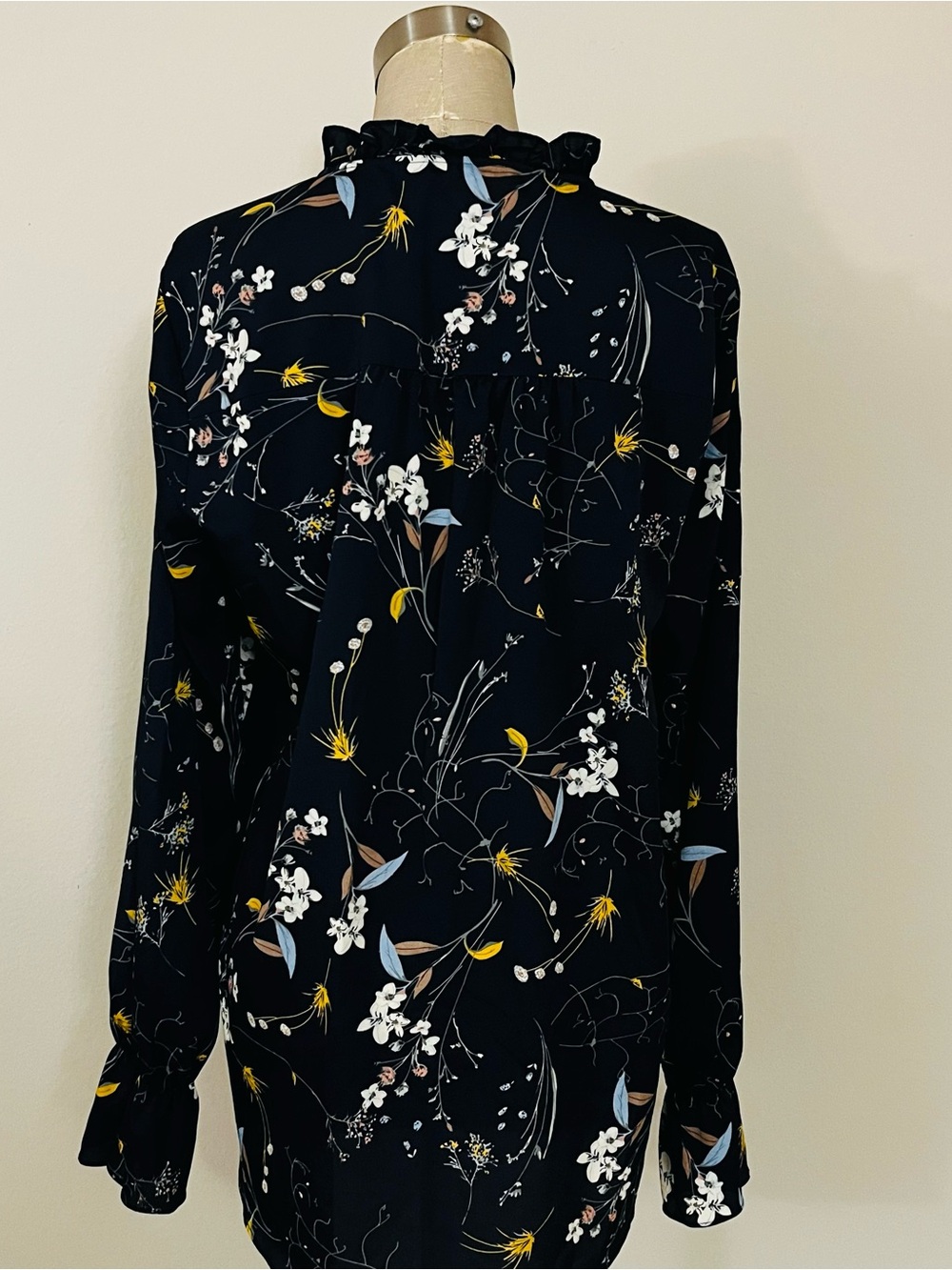 Mika Mindel Navy Floral Blouse View 2
